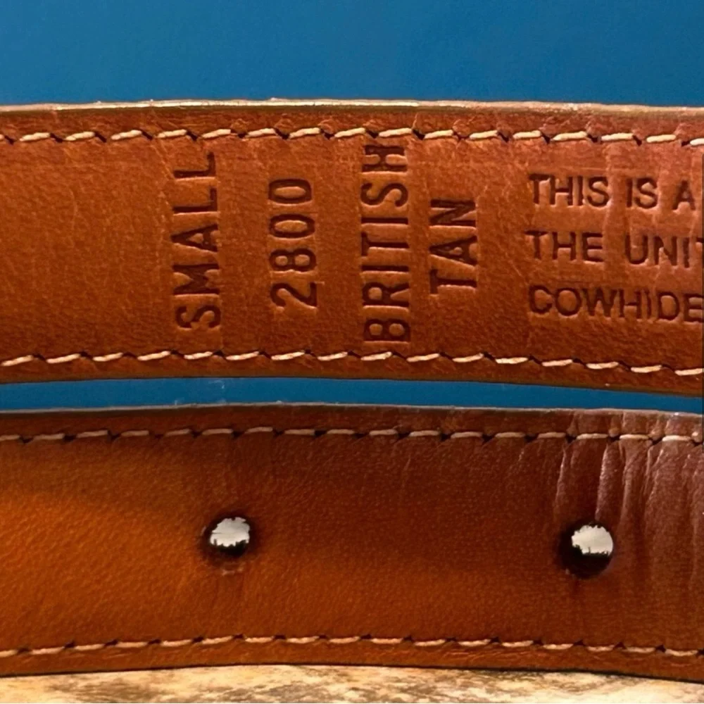 Vintage Coach British Tan Leather Belt Brass Buckle 2800 EUC - Picture 5 of 9